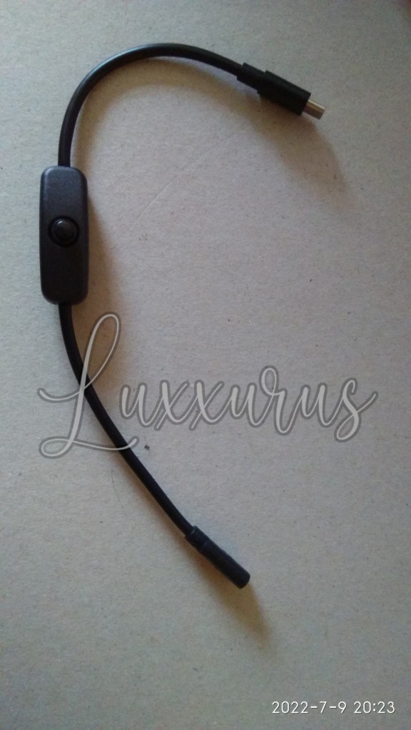 Power Cable with On/Off Button